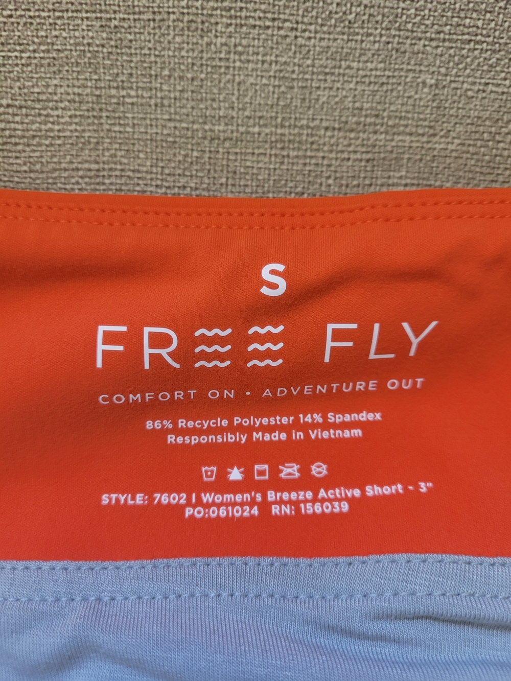 Free Fly Women Sm Bamboo Lined Active Breeze Short 3” Tigerlily Orange Running - Picture 8 of 16